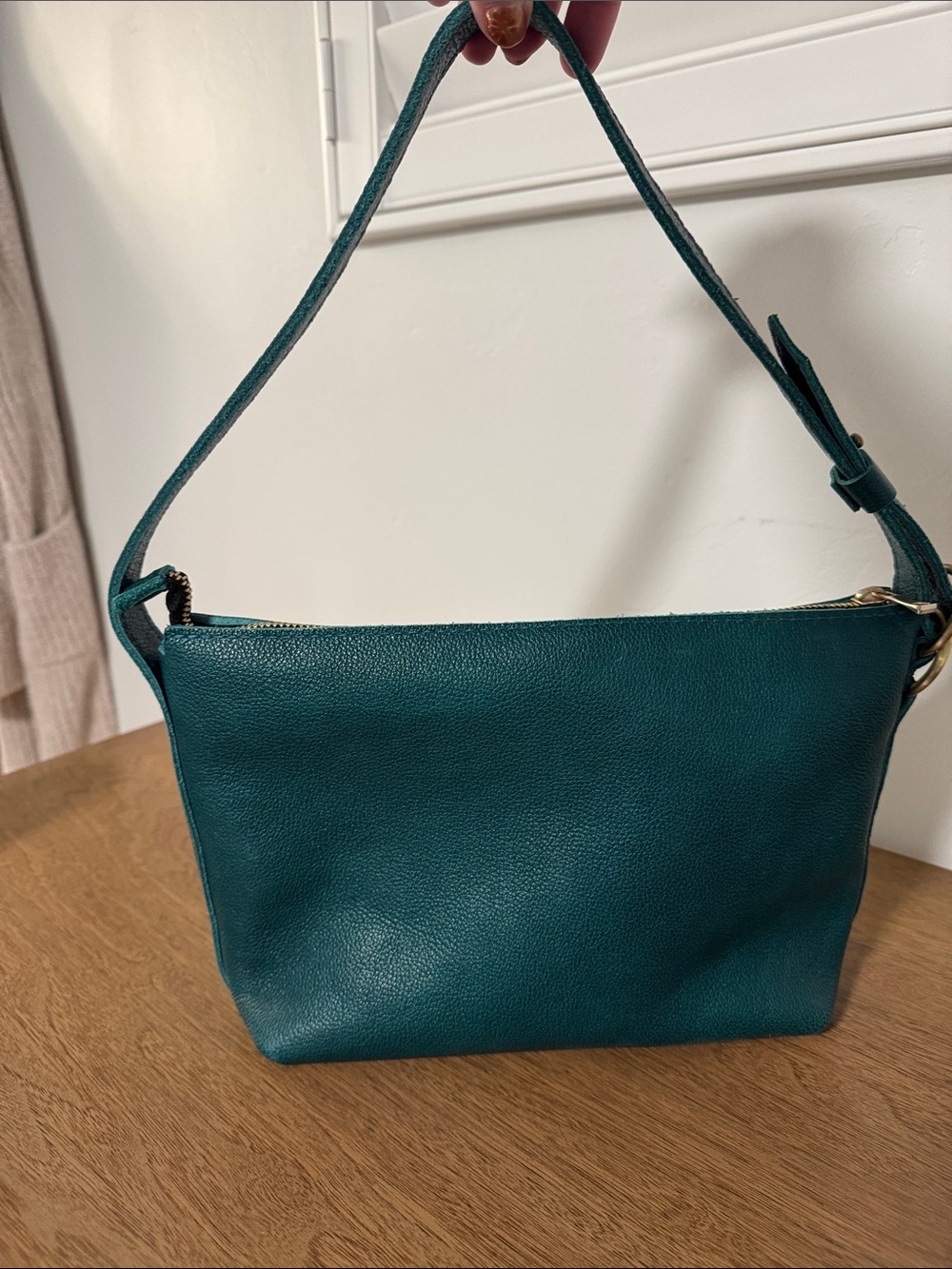 Portland Leather Slouchy Bag - Small - Seaglass - Picture 5 of 5